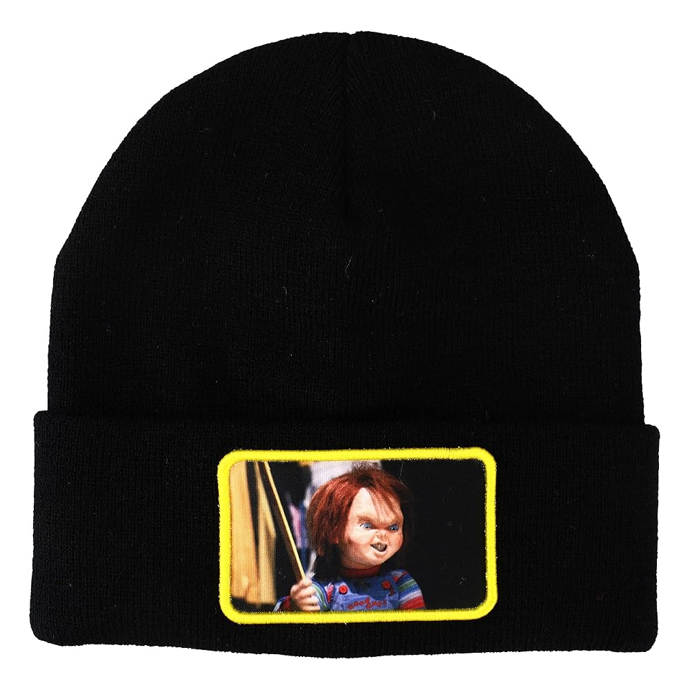 Bioworld Chucky Good Guy Doll Black Cuff Beanie at Amazon
